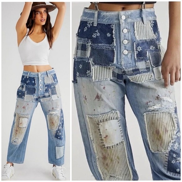 Free people x We The Free Azalea Daisy
Patchwork Blue Jeans SZ 31 - Picture 2 of 13